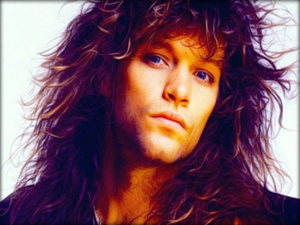 American Rockstar Jon Bon Jovi 1980s Hairstyle Portrait Background