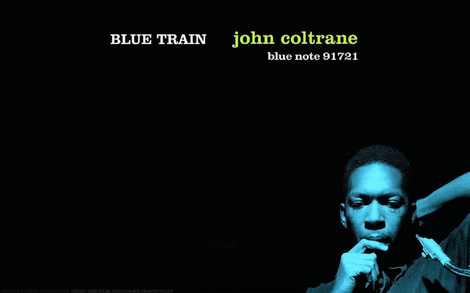 American Saxophonist John Coltrane Blue Train Album Cover Background