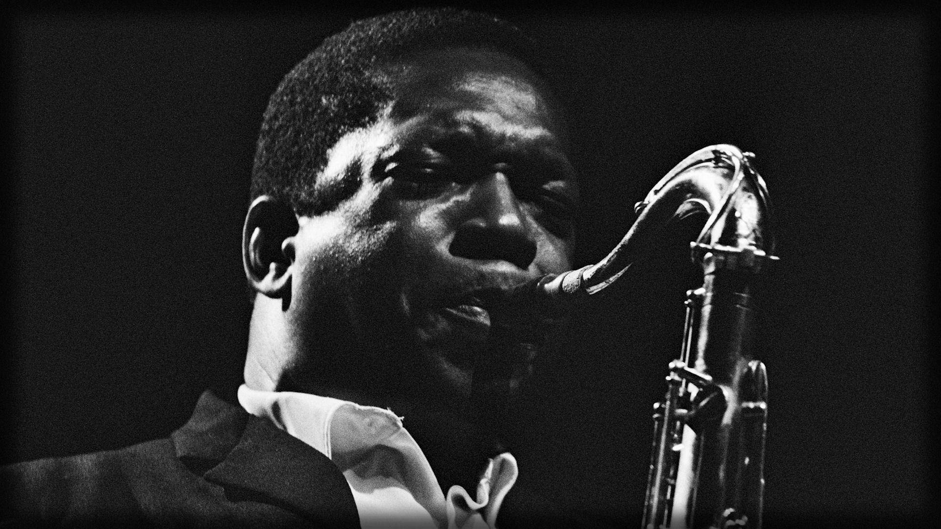 American Saxophonist John Coltrane Close Up Angle Shot Background