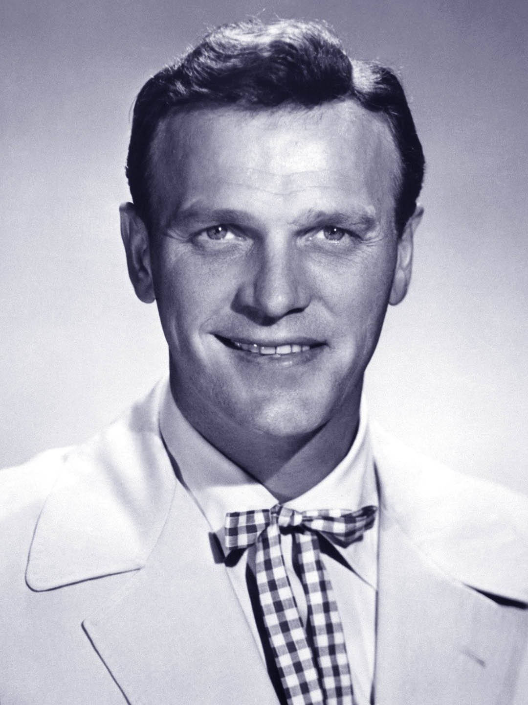 American Singer Eddy Arnold Greyscale Portrait Background