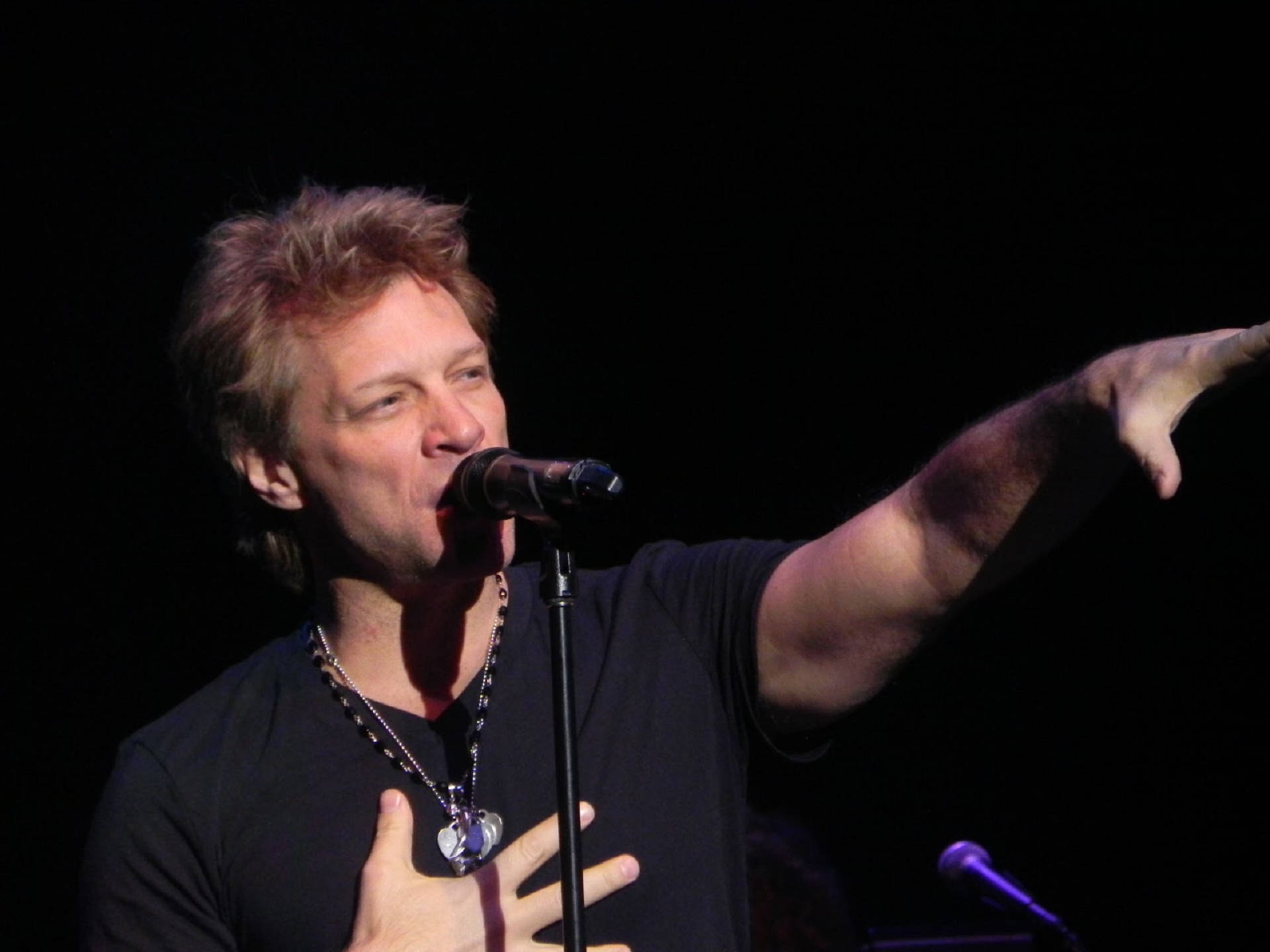 American Singer Jon Bon Jovi Denver Concert 2013 Background