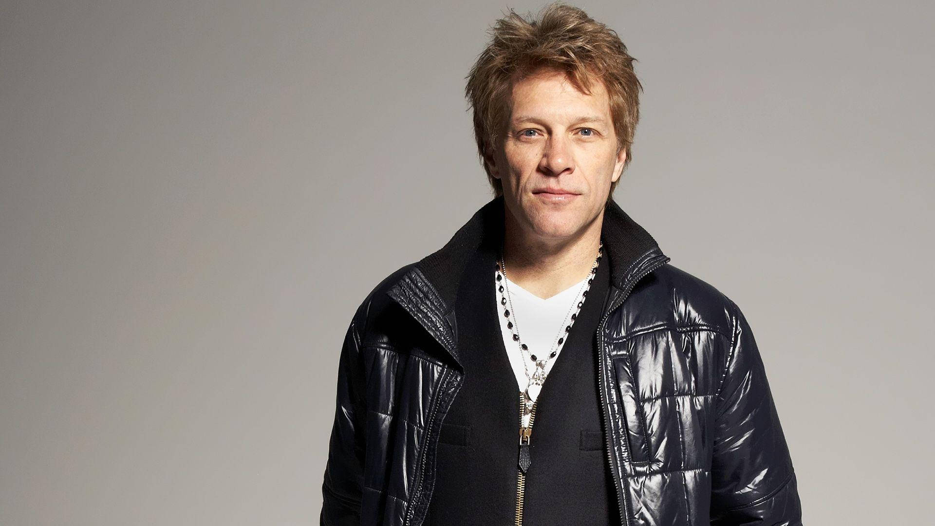 American Singer Jon Bon Jovi Portrait Dan Hallman Background