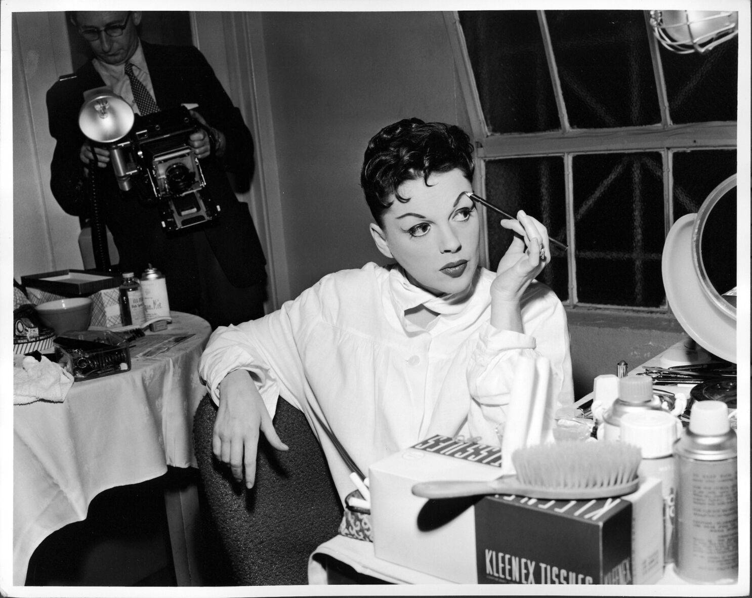 American Singer Judy Garland Putting On Makeup