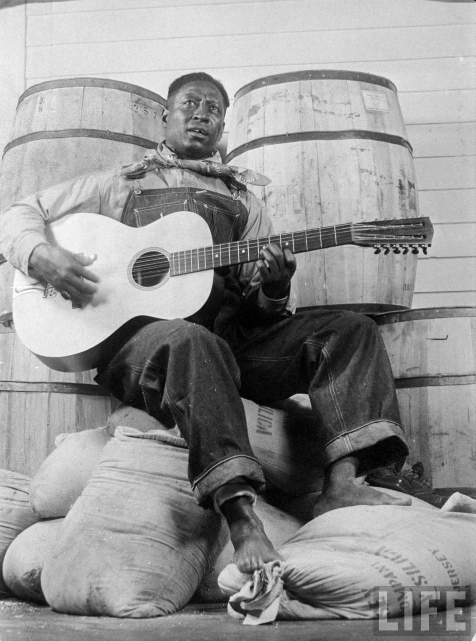 American Singer Leadbelly Life Magazine Photograph Background