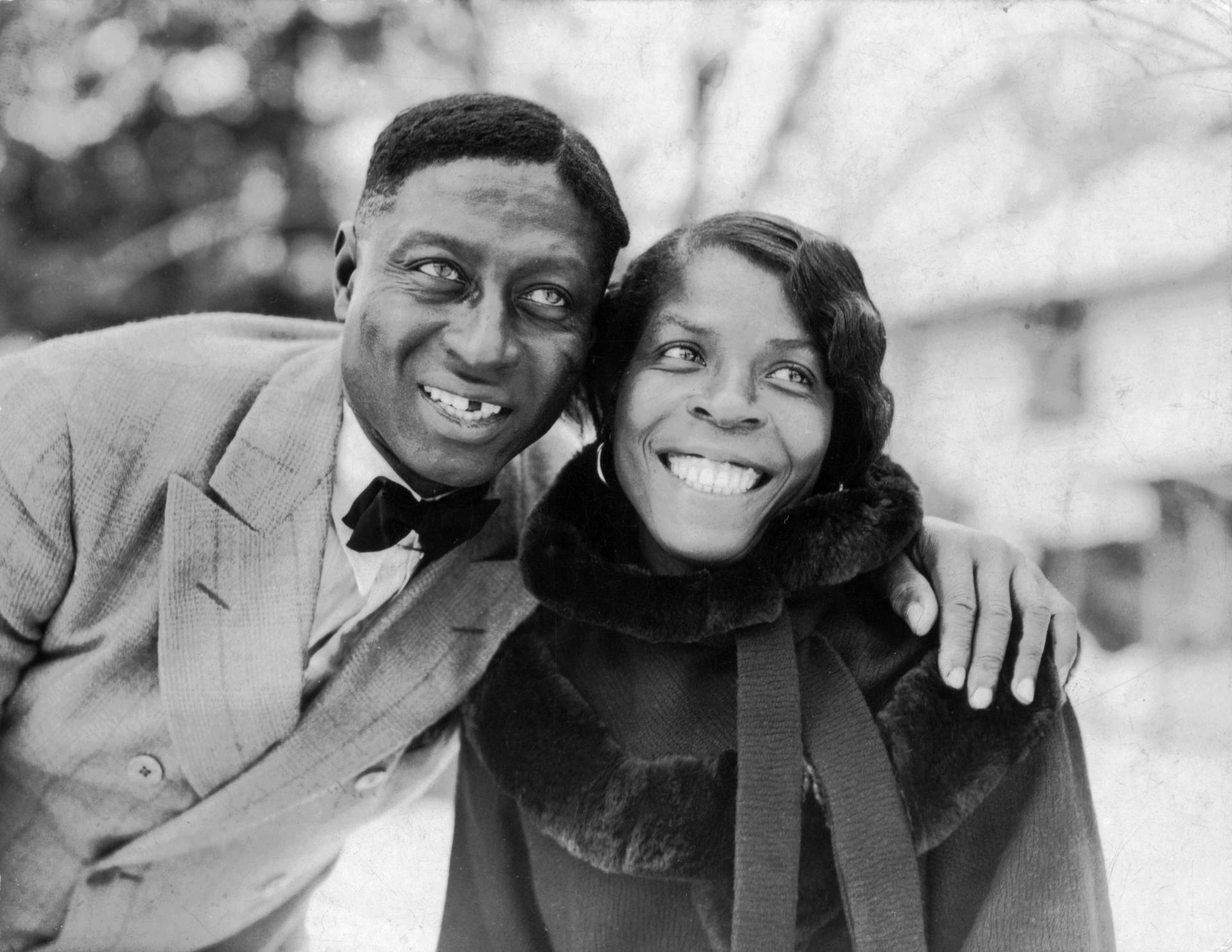 American Singer Leadbelly With Wife Martha Promise 1935 Photograph Background