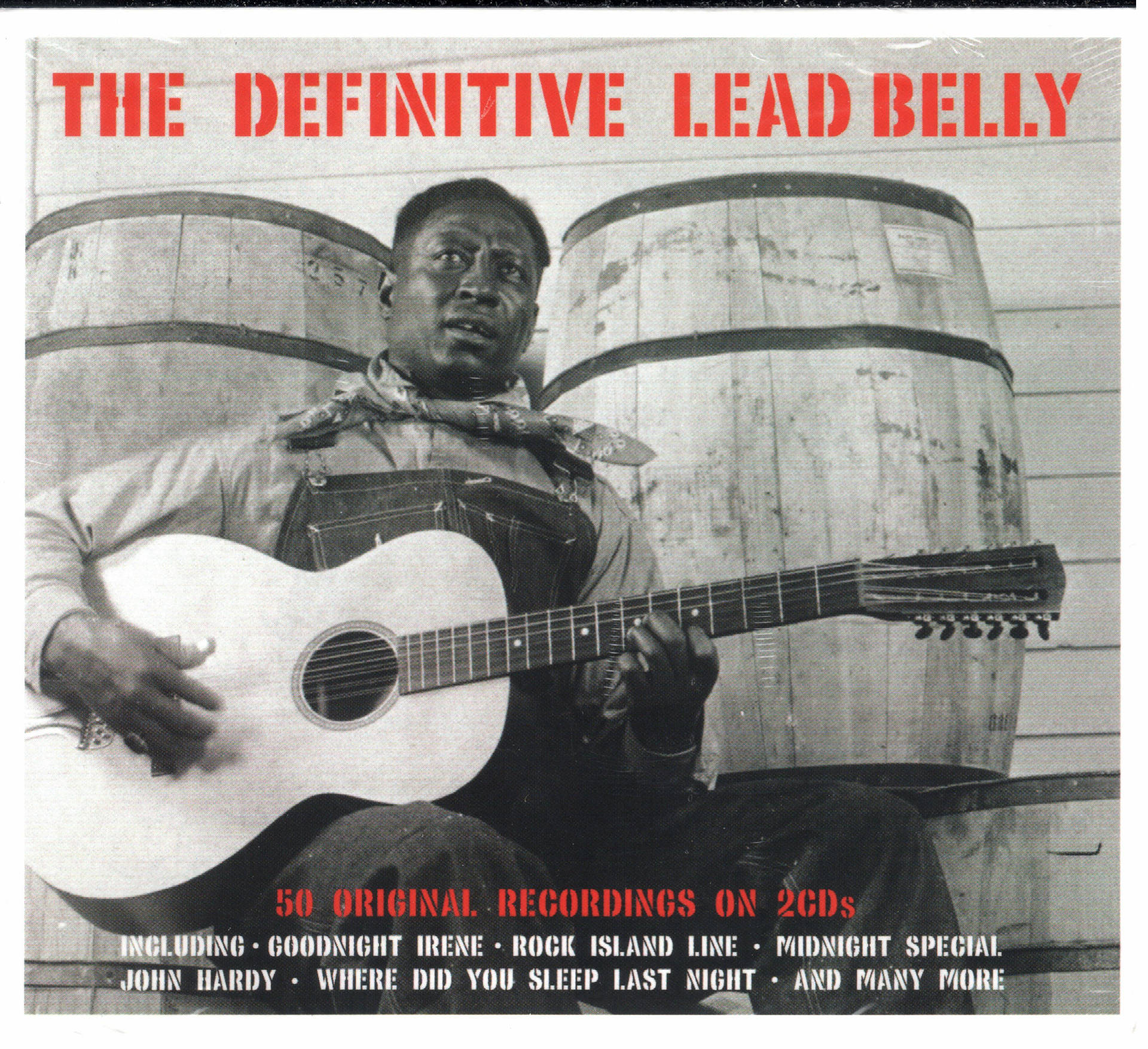 American Singer Musician Leadbelly The Definitive Album Cover Background