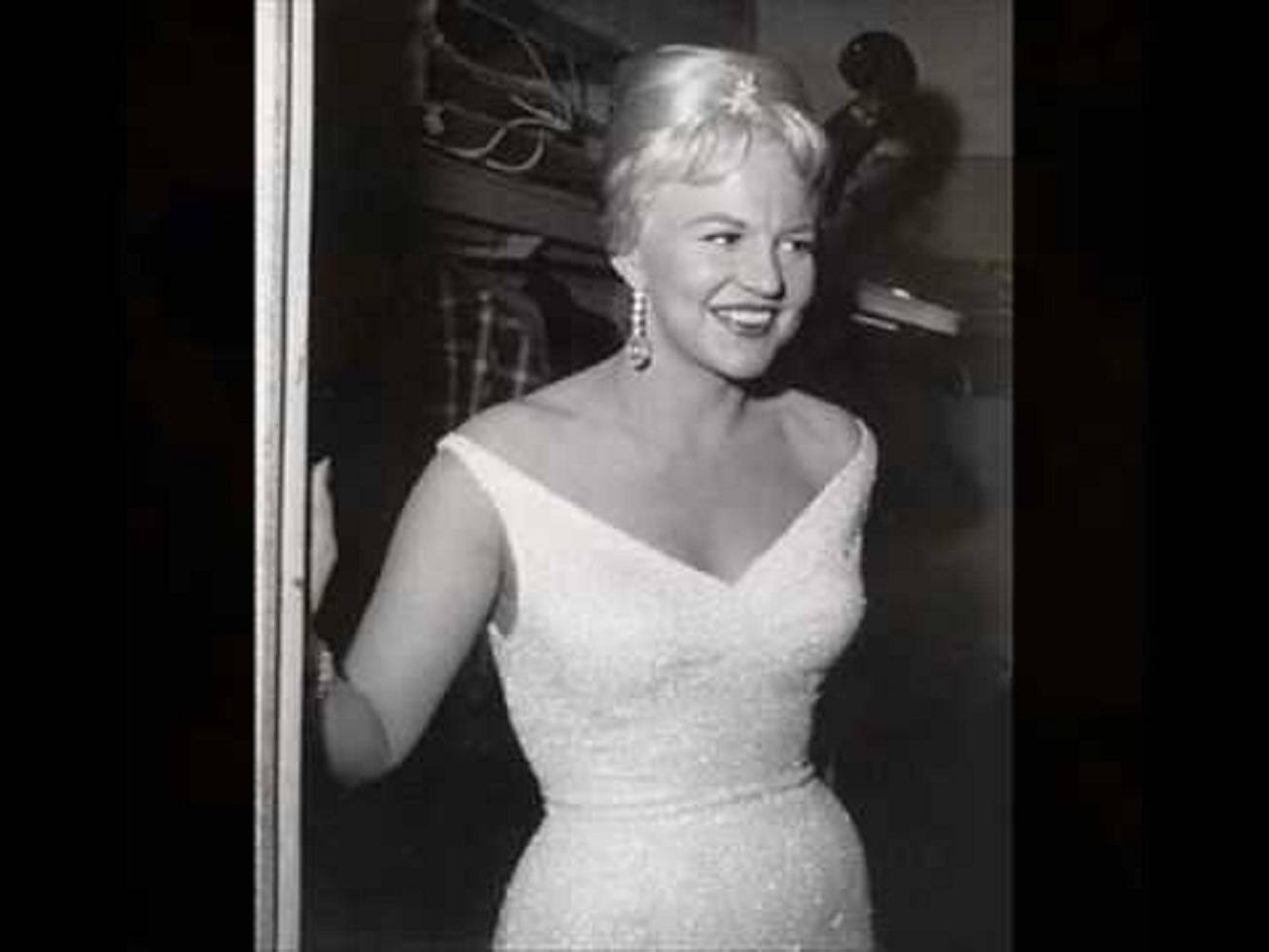 American Singer Peggy Lee Black And White Portrait