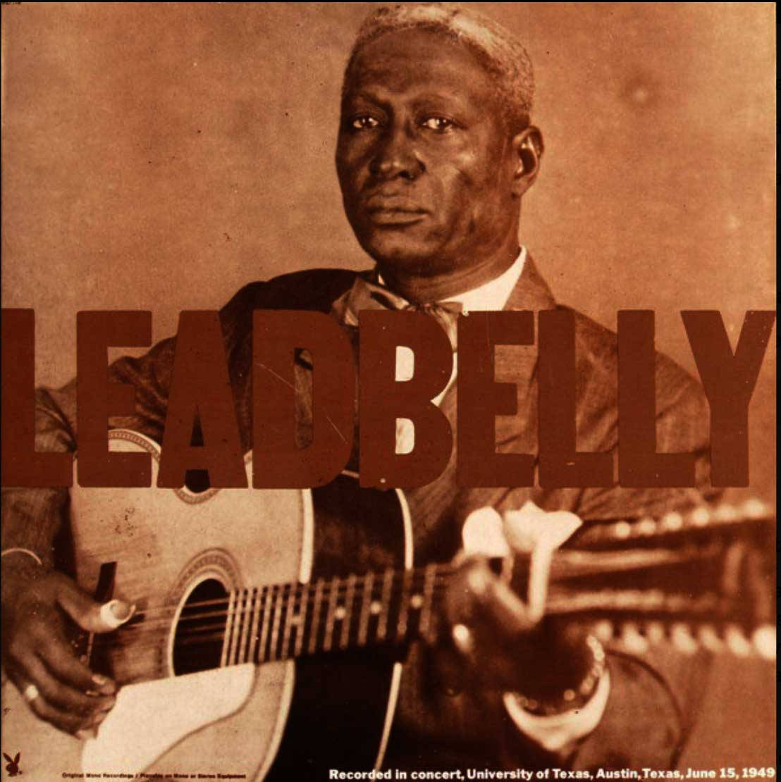 American Singer Performer Huddie Ledbetter Vintage Leadbelly Album Cover