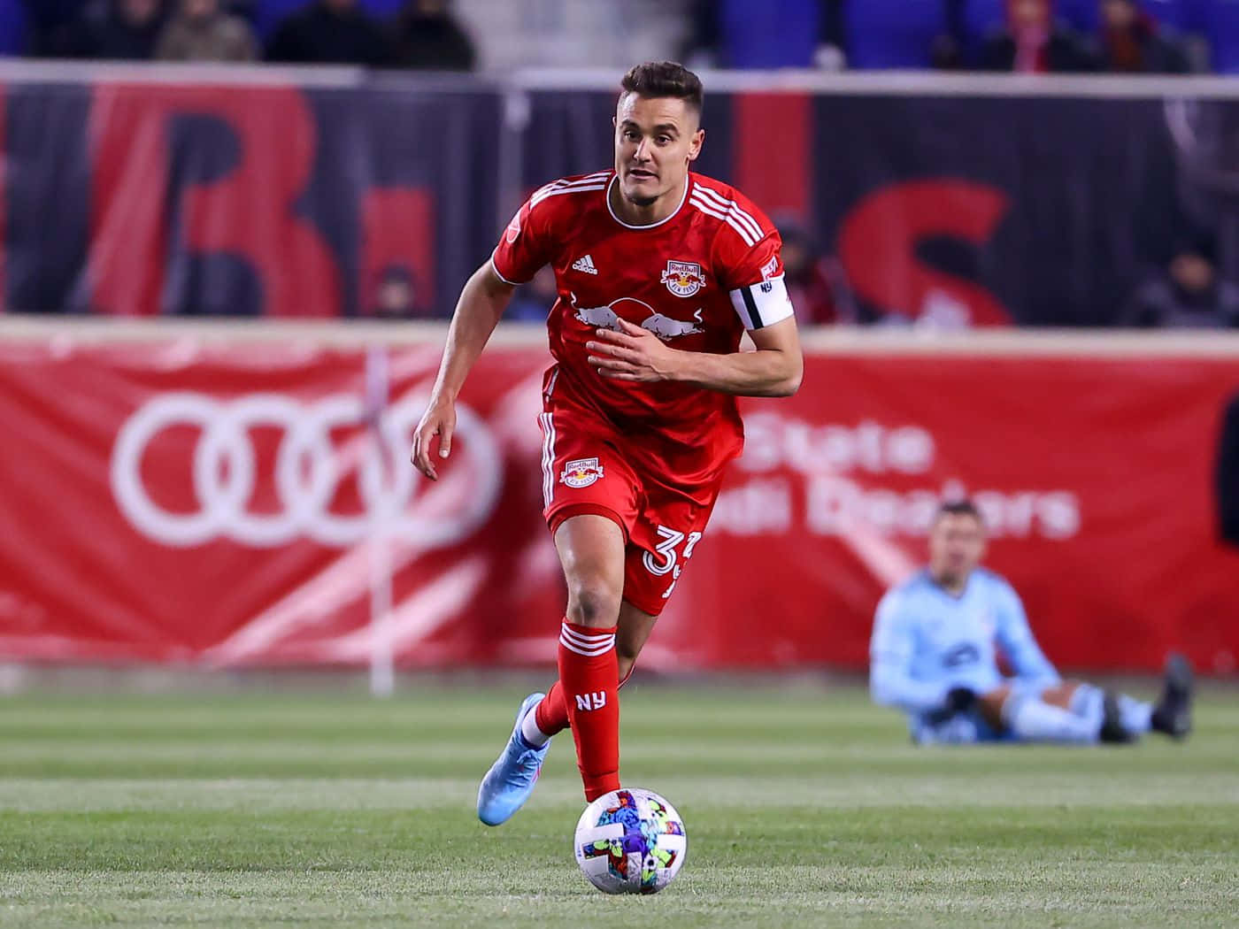 American Soccer Player Aaron Long Against Minnesota United Background