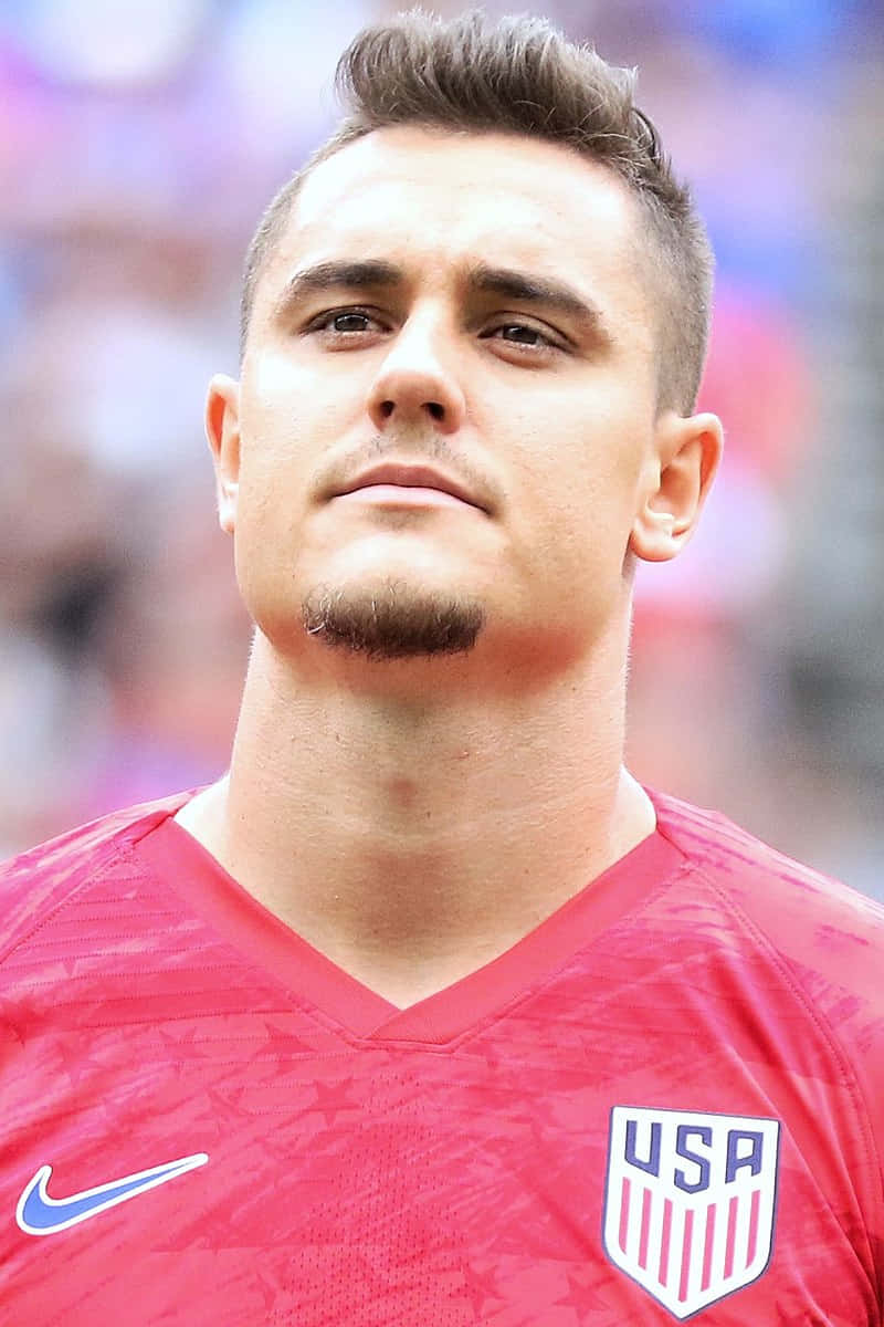 American Soccer Player Aaron Long Portrait Shot Background