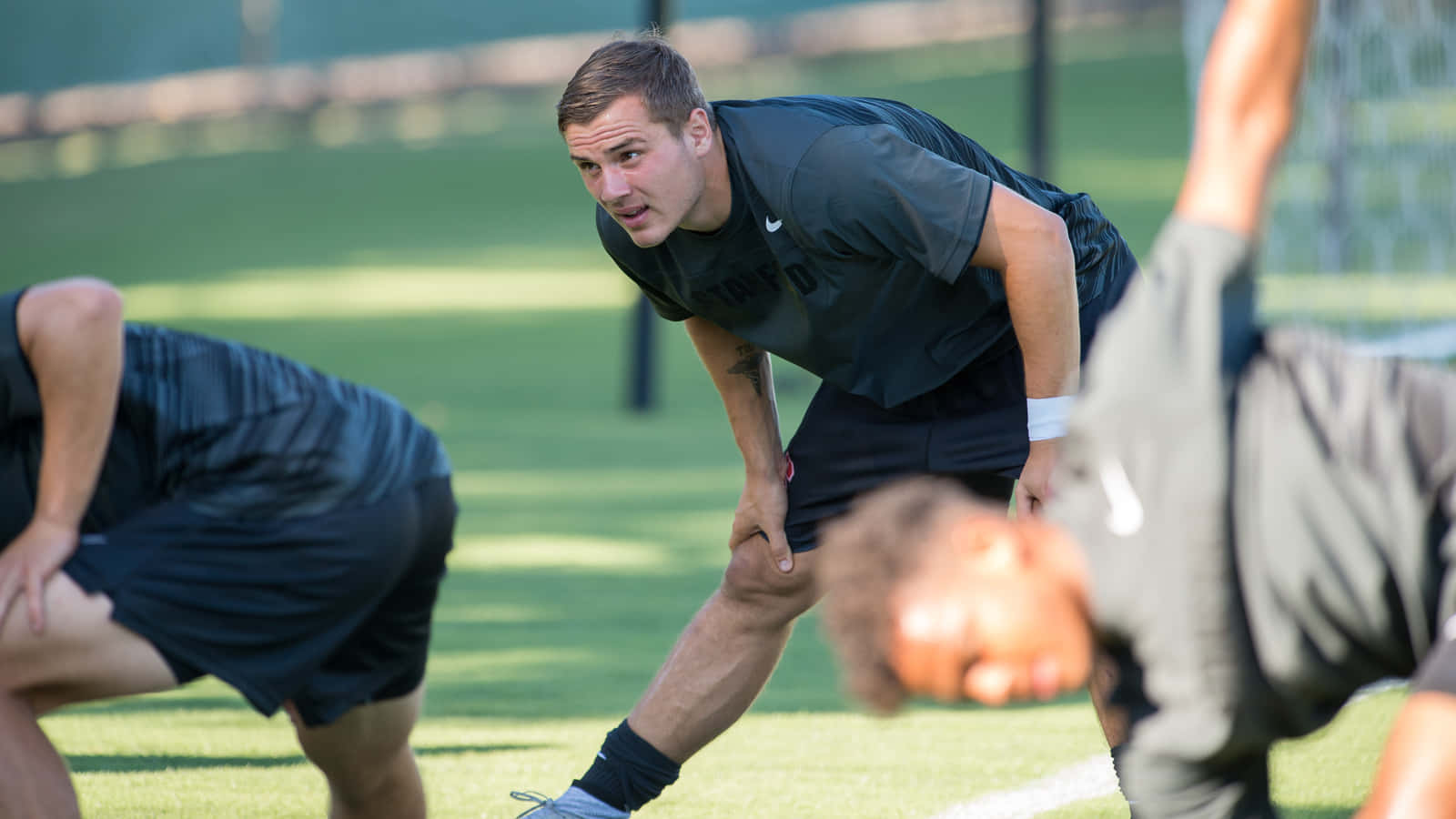 American Soccer Player Jordan Morris During Training Background