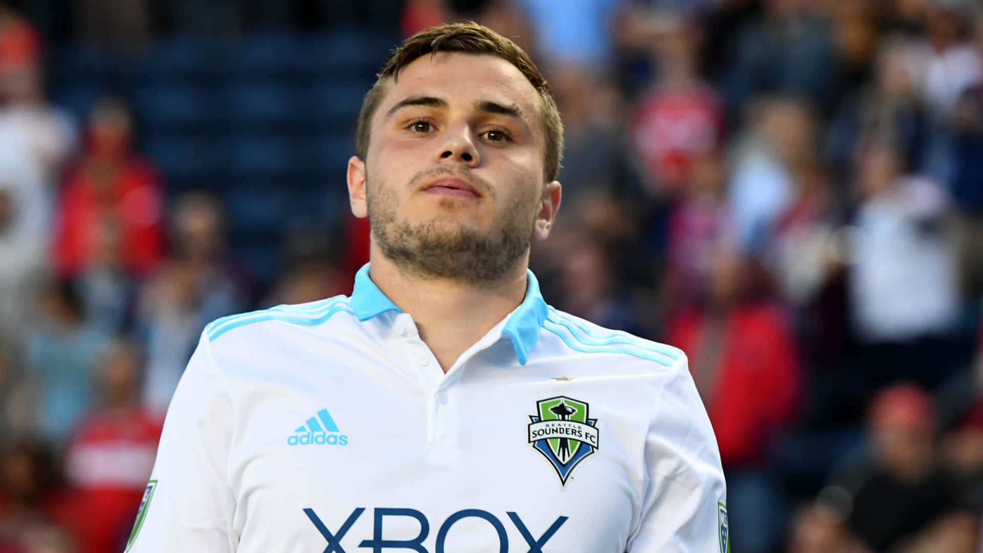 American Soccer Player Jordan Morris Medium Angle Shot Background