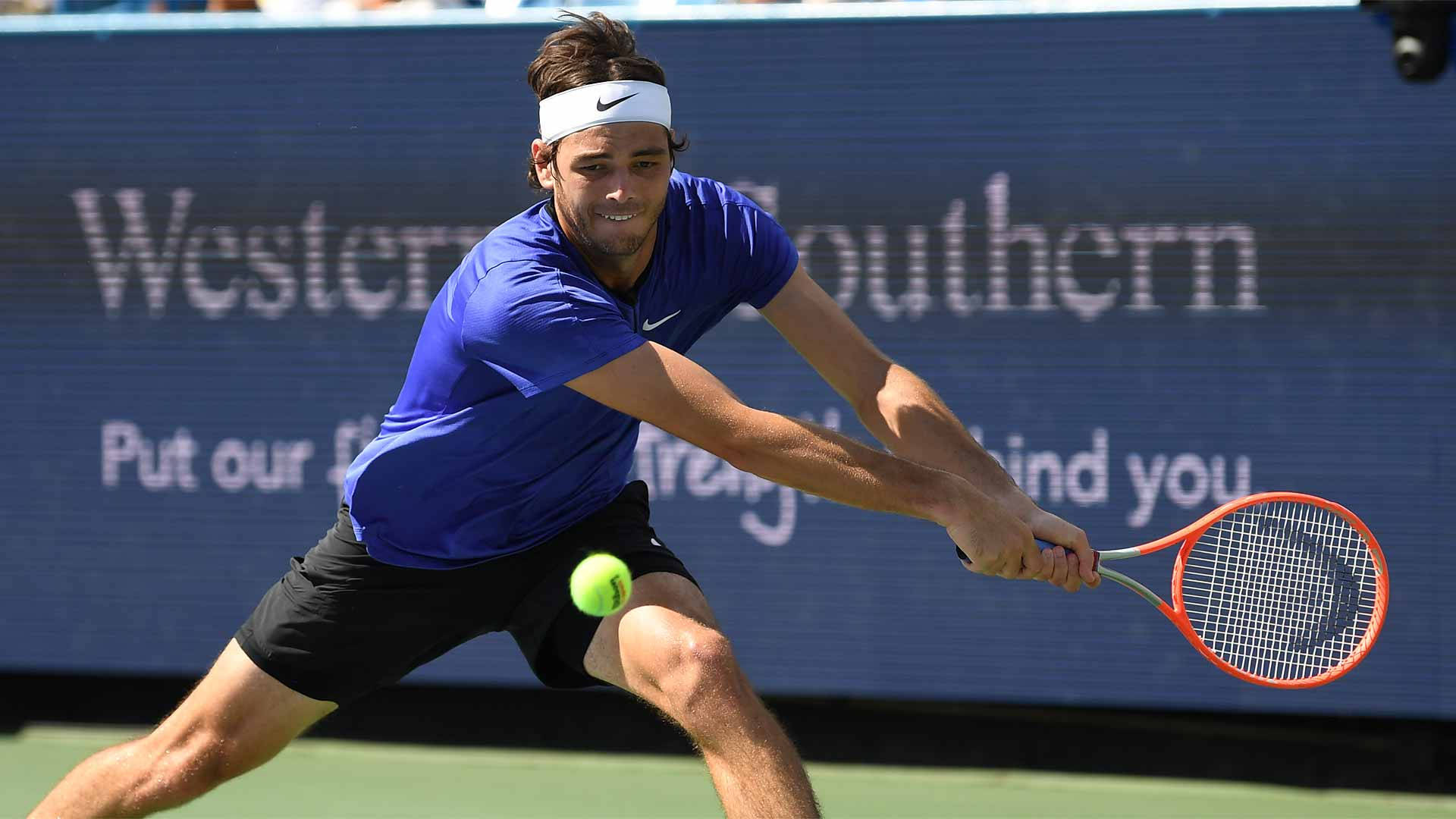 American Tennis Prodigy, Taylor Fritz In Action Background