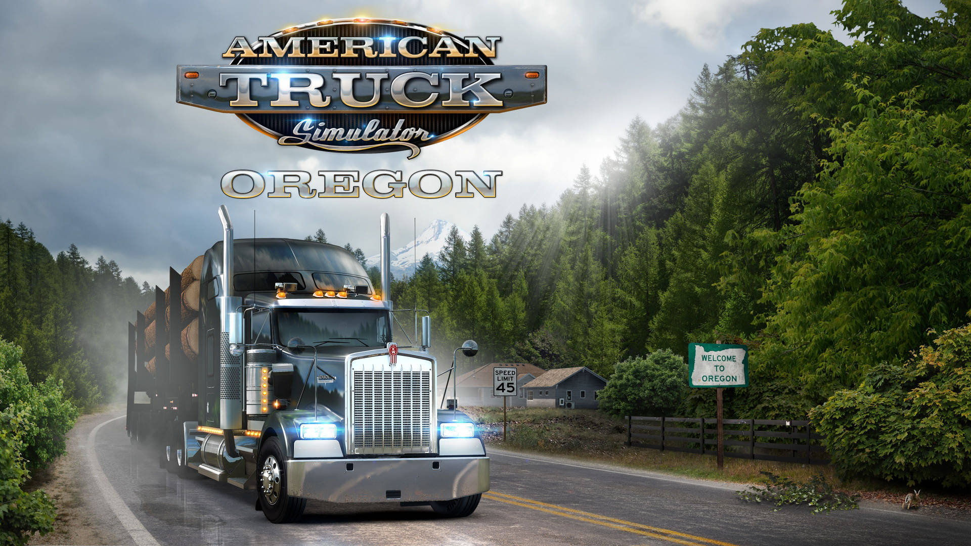 American Truck Simulator Black Kenworth Truck Background