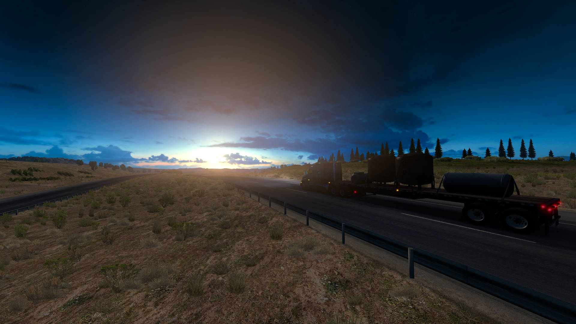 American Truck Simulator Country Road Background
