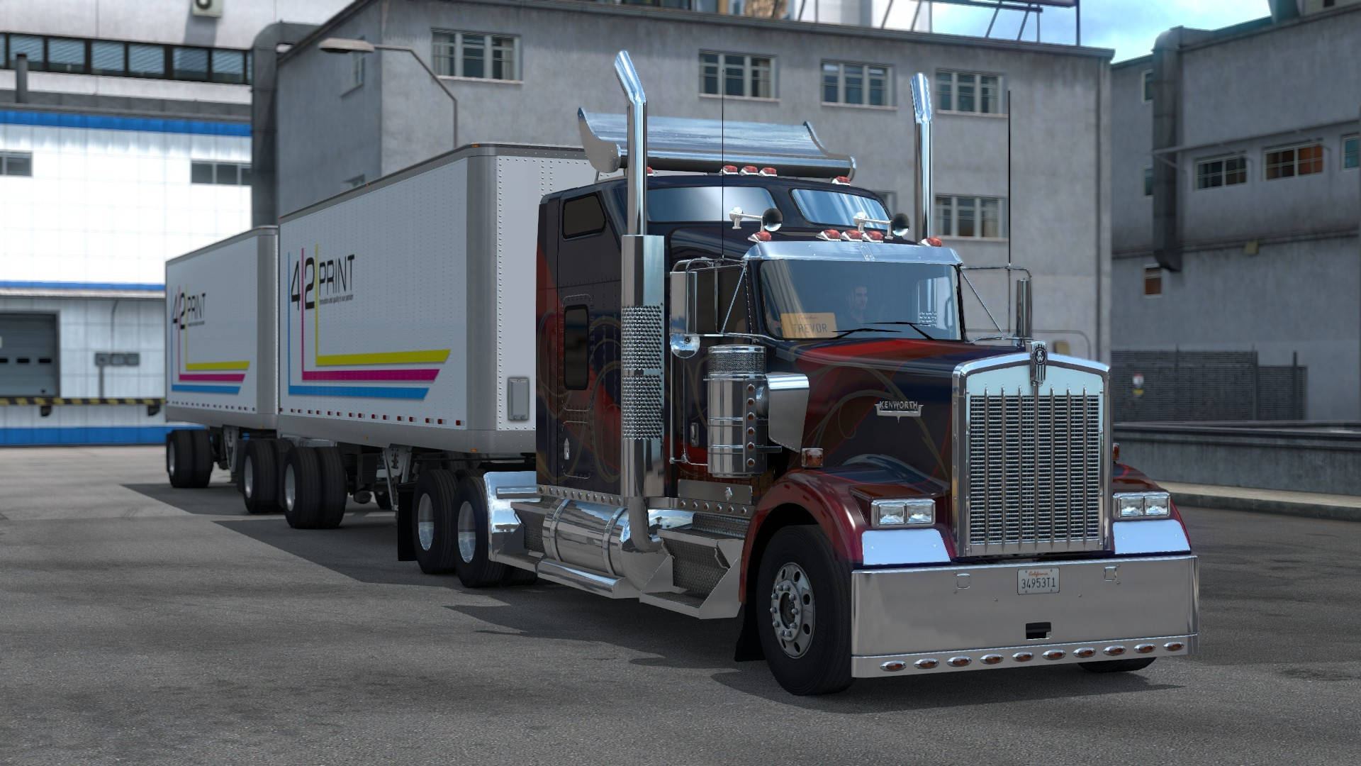 American Truck Simulator Custom Kenworth Truck Background