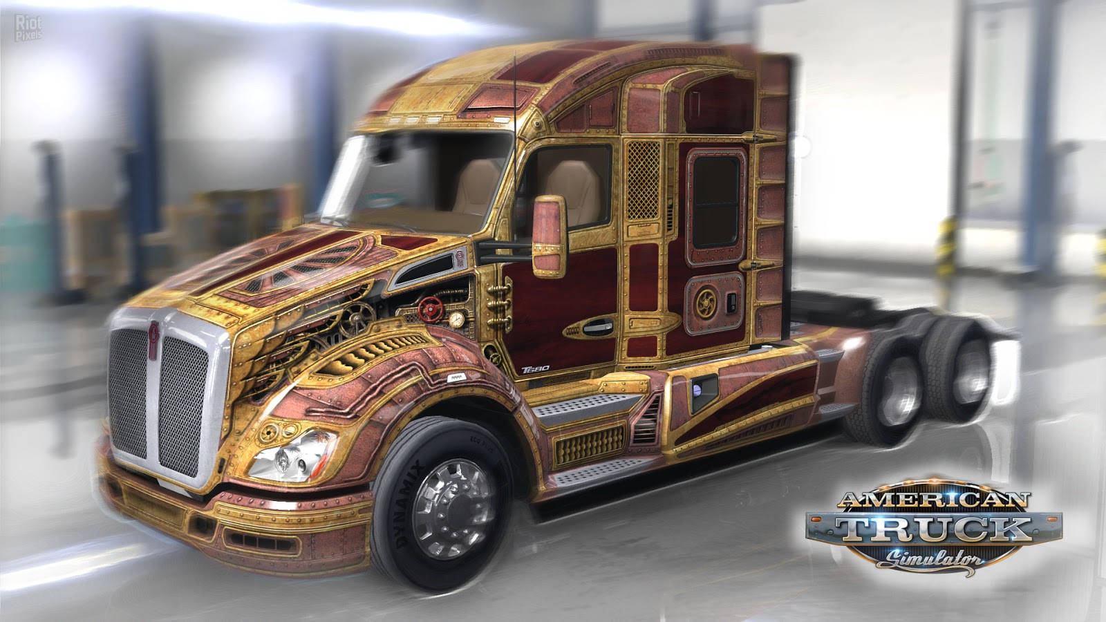 American Truck Simulator Custom-painted Truck Background