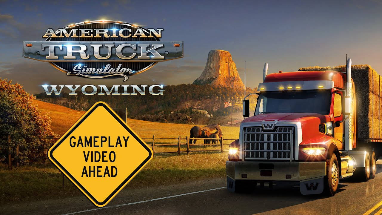 American Truck Simulator Wyoming Road Background