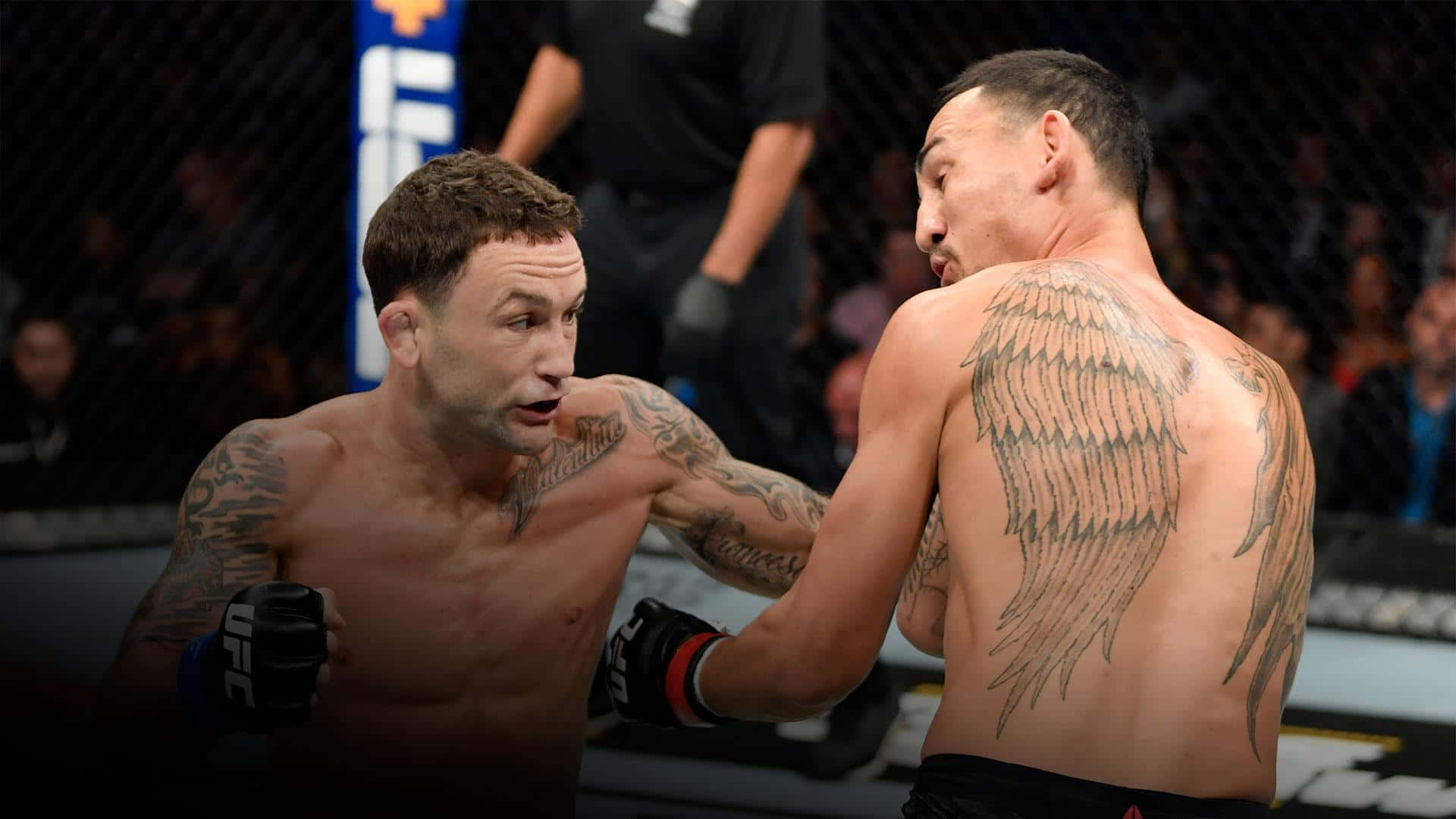 American Ufc Champion Frankie Edgar Versus Max Holloway Background