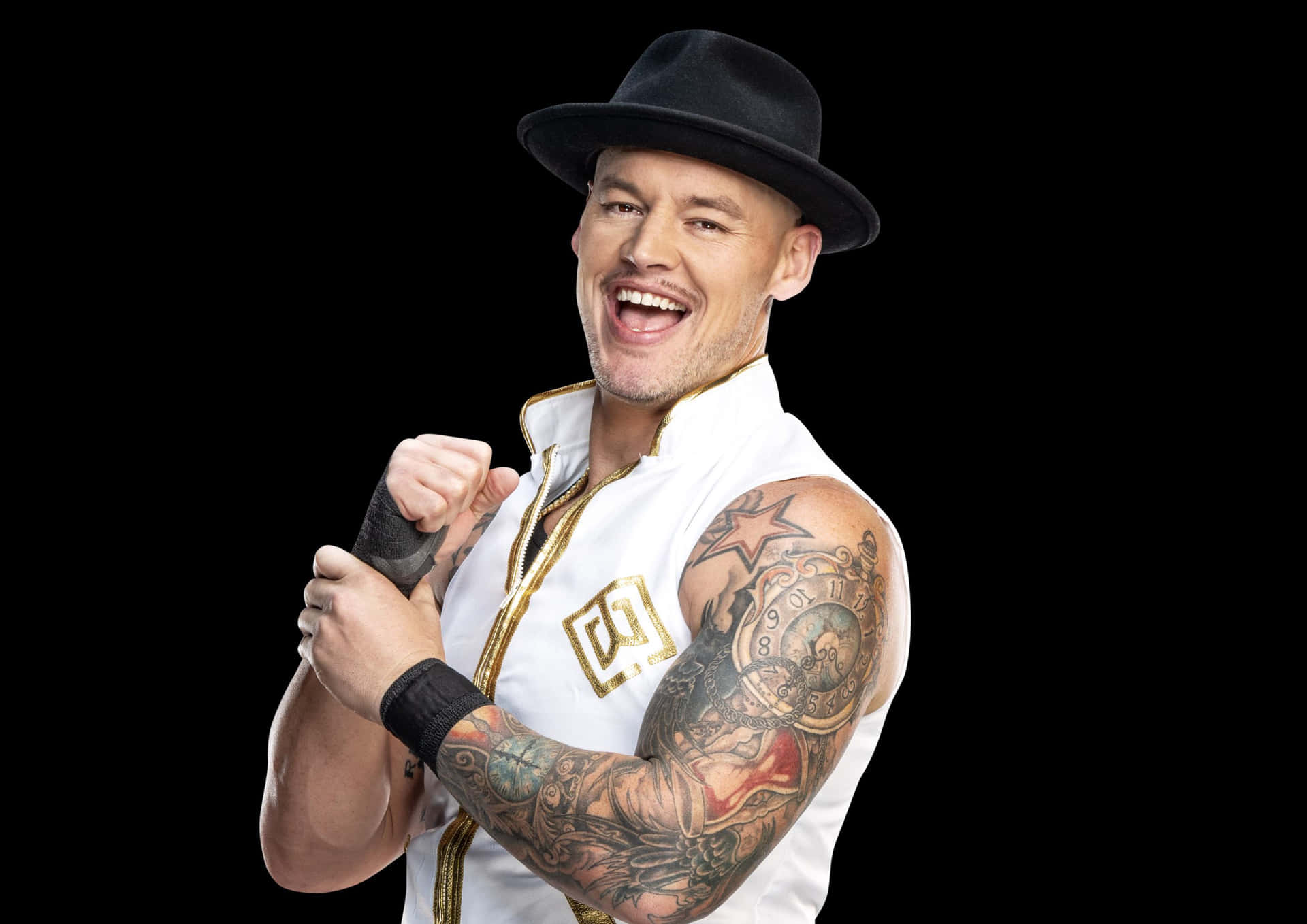 American Wrestler Baron Corbin In Action Background