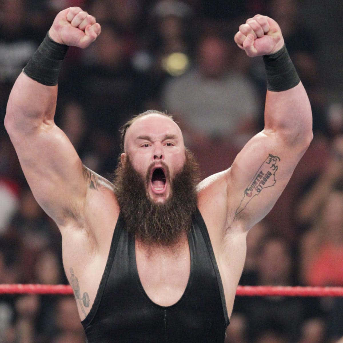 American Wrestler Braun Strowman Wwe Live Duesseldorf Background