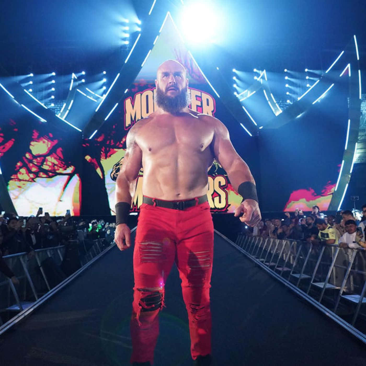 American Wrestler Braun Strowman Wwe Monday Night Raw Background