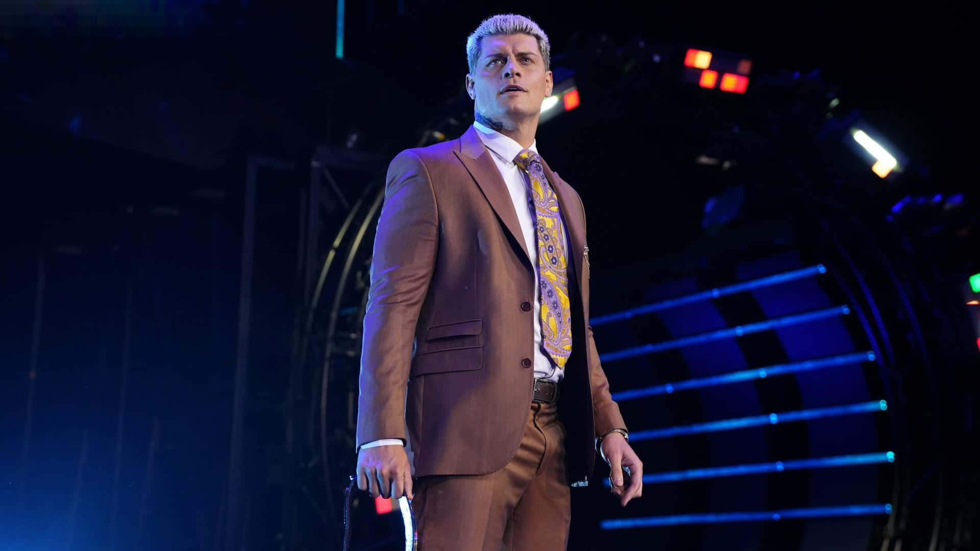 American Wrestler Cody Rhodes In Suit Background