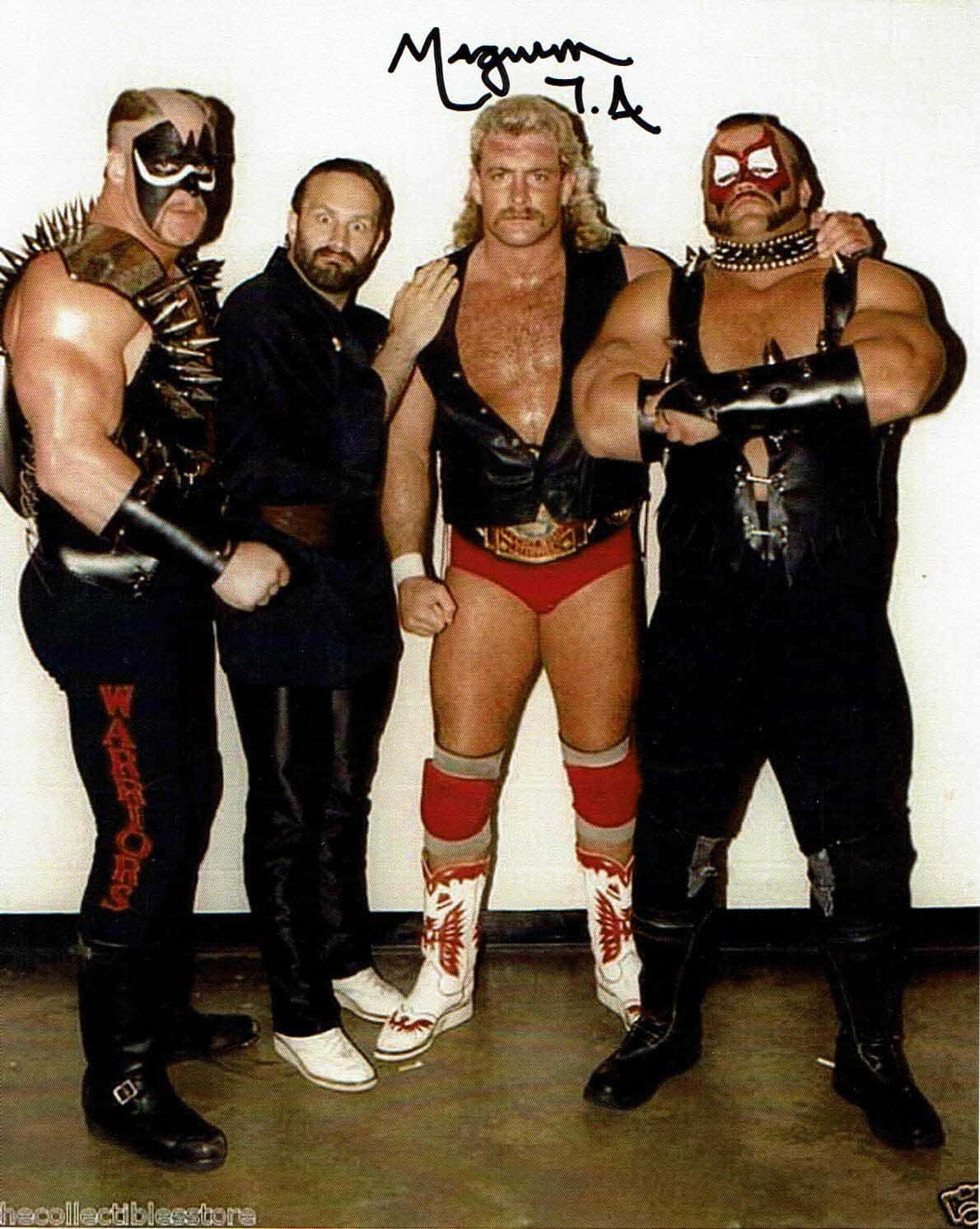 American Wrestler Magnum Ta And The Road Warriors Signed Portrait