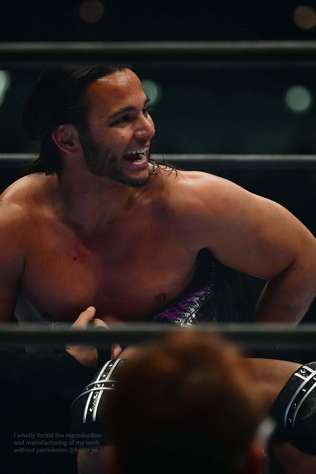 American Wrestler Matt Jackson During Aew Match Background