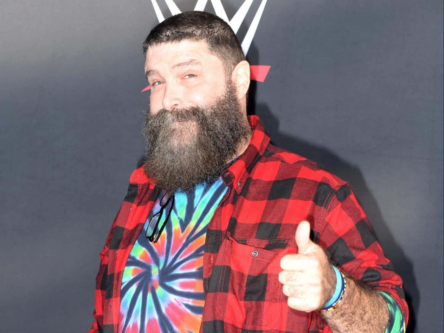 American Wrestler Mick Foley At Wwe 20th Anniversary Celebration Background