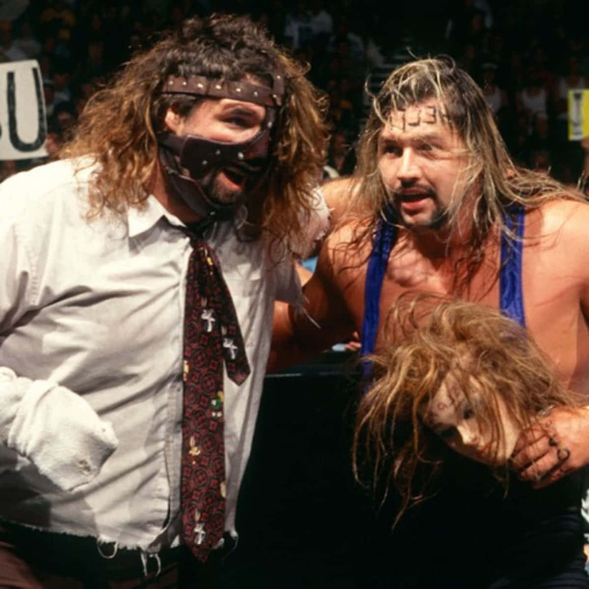 American Wrestlers Al Snow And Mick Foley Background