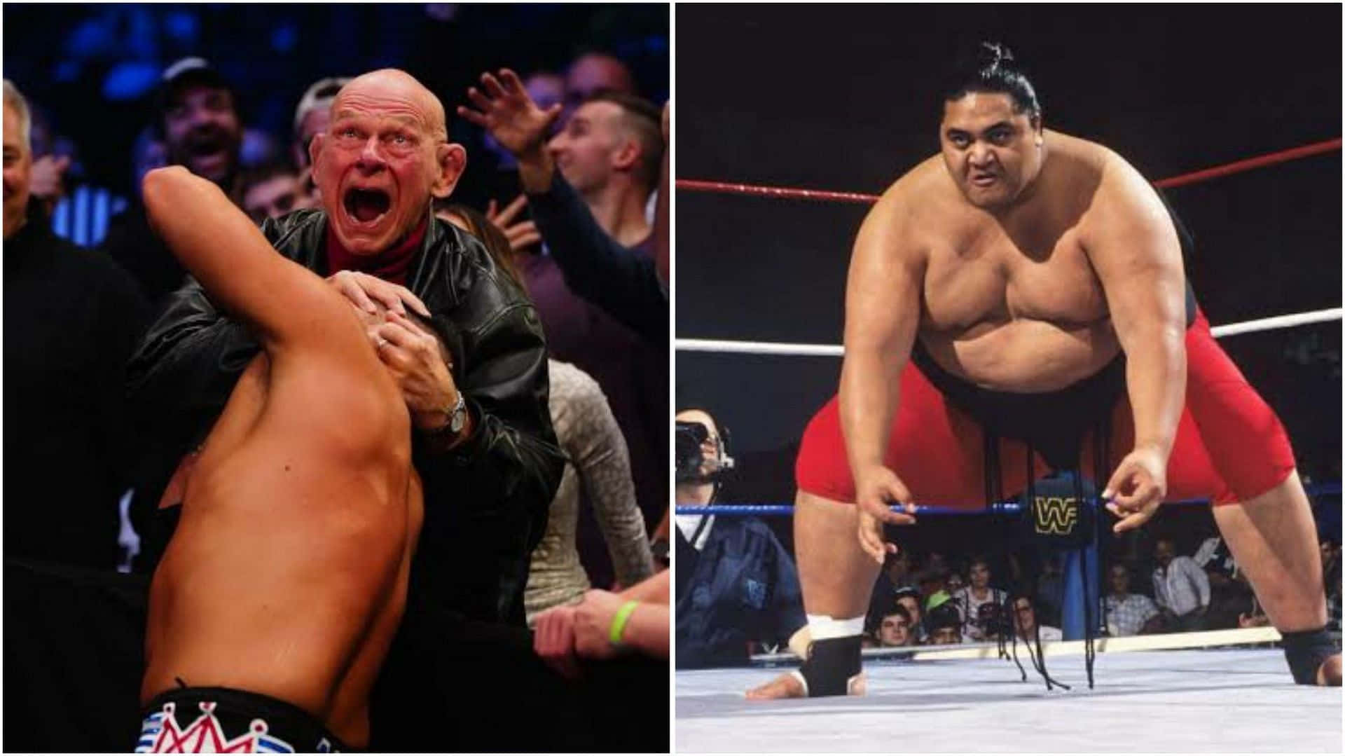 American Wrestlers Baron Von Raschke And Yokozuna Background