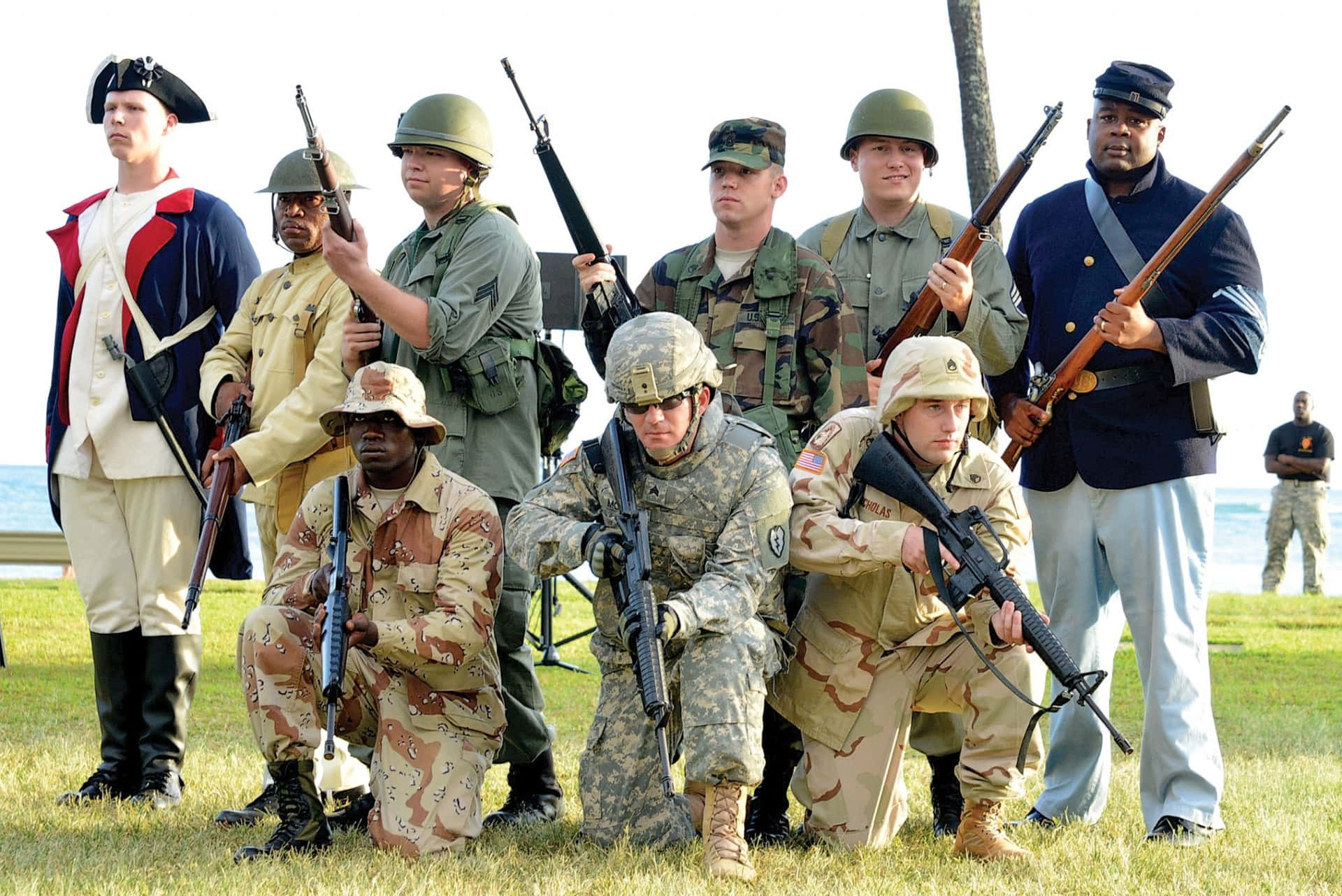 America’s Heroes Salute Heroes In Arms. Background
