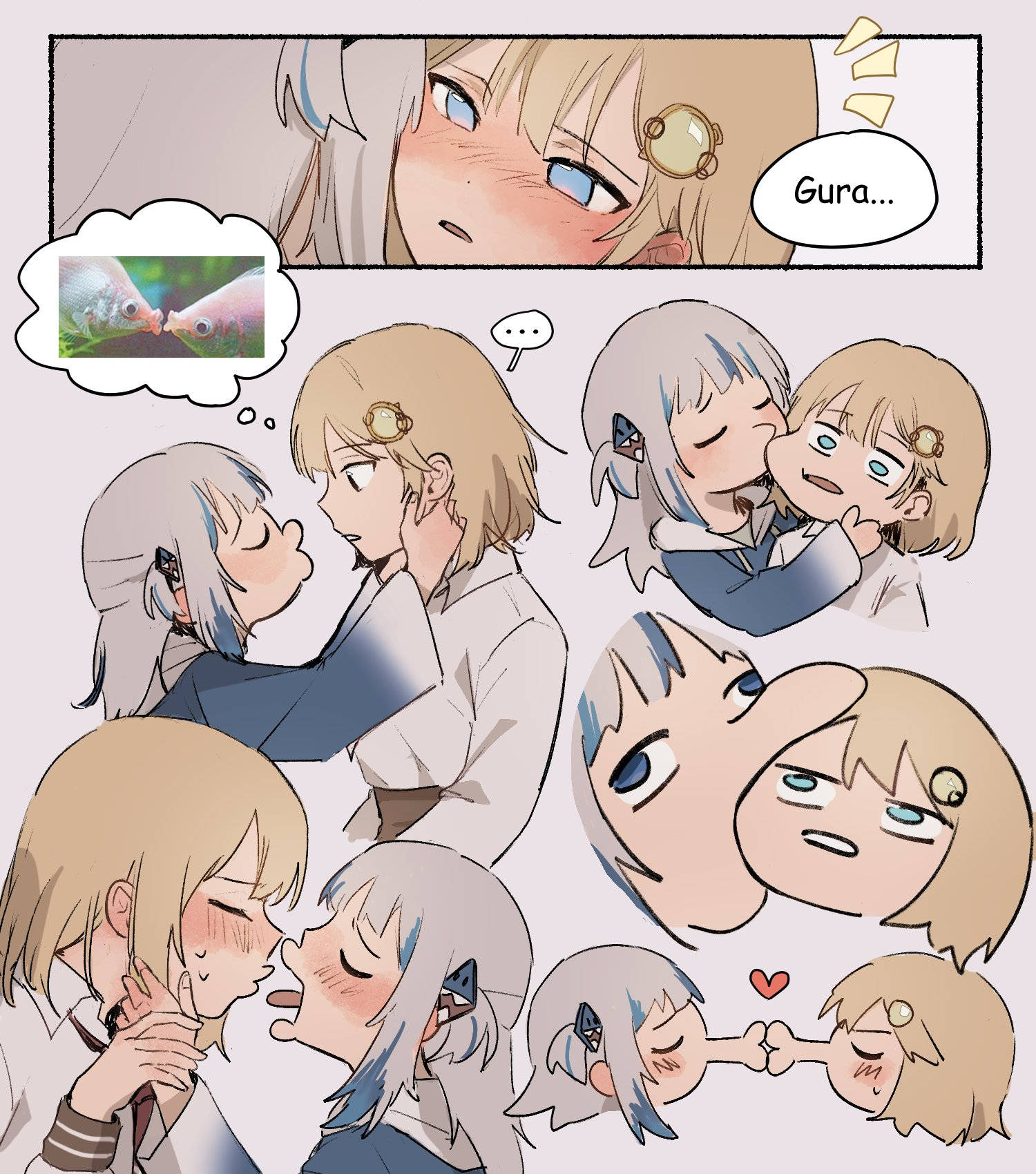 Amesame Girls Kissing Comic