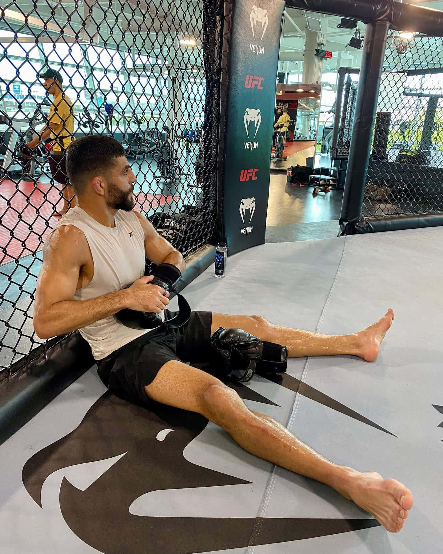 Amir Albazi After Training In Octagon