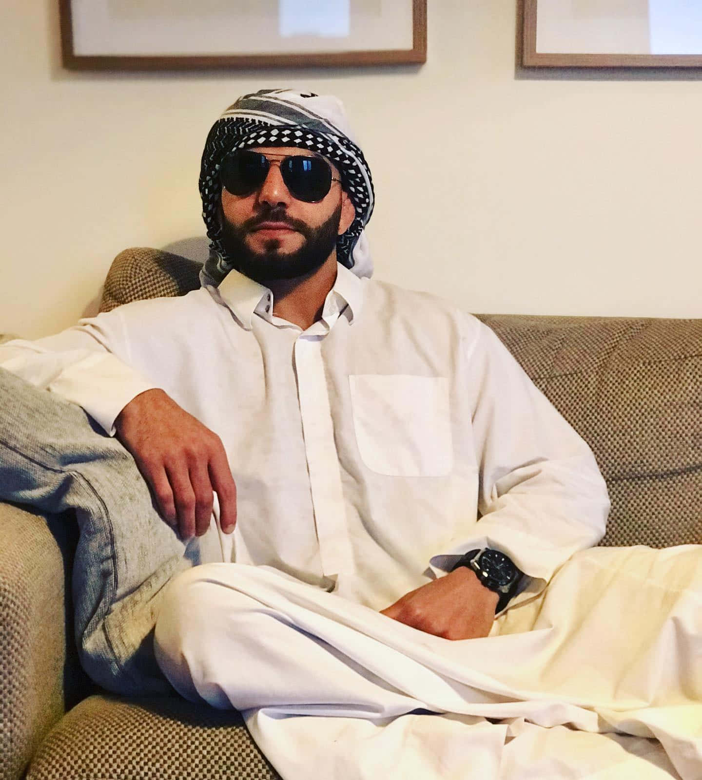 Amir Albazi Donning Traditional Iraqi Attire