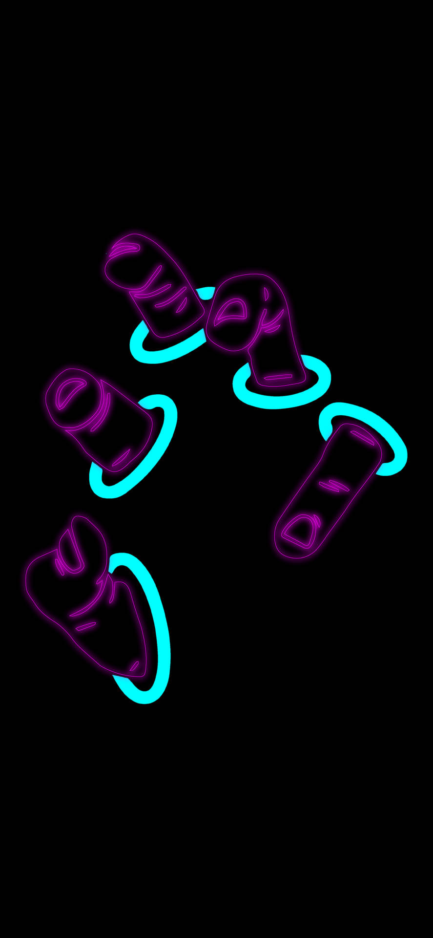 Amoled Android Bizarre Neon Fingers