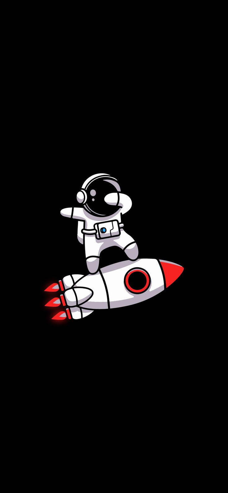 Amoled Android Cute Astronaut Art Background