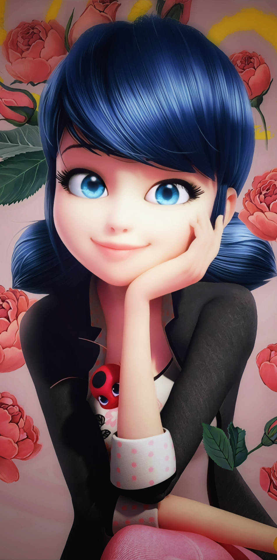 Amoled Android Cute Girl Cartoon Background