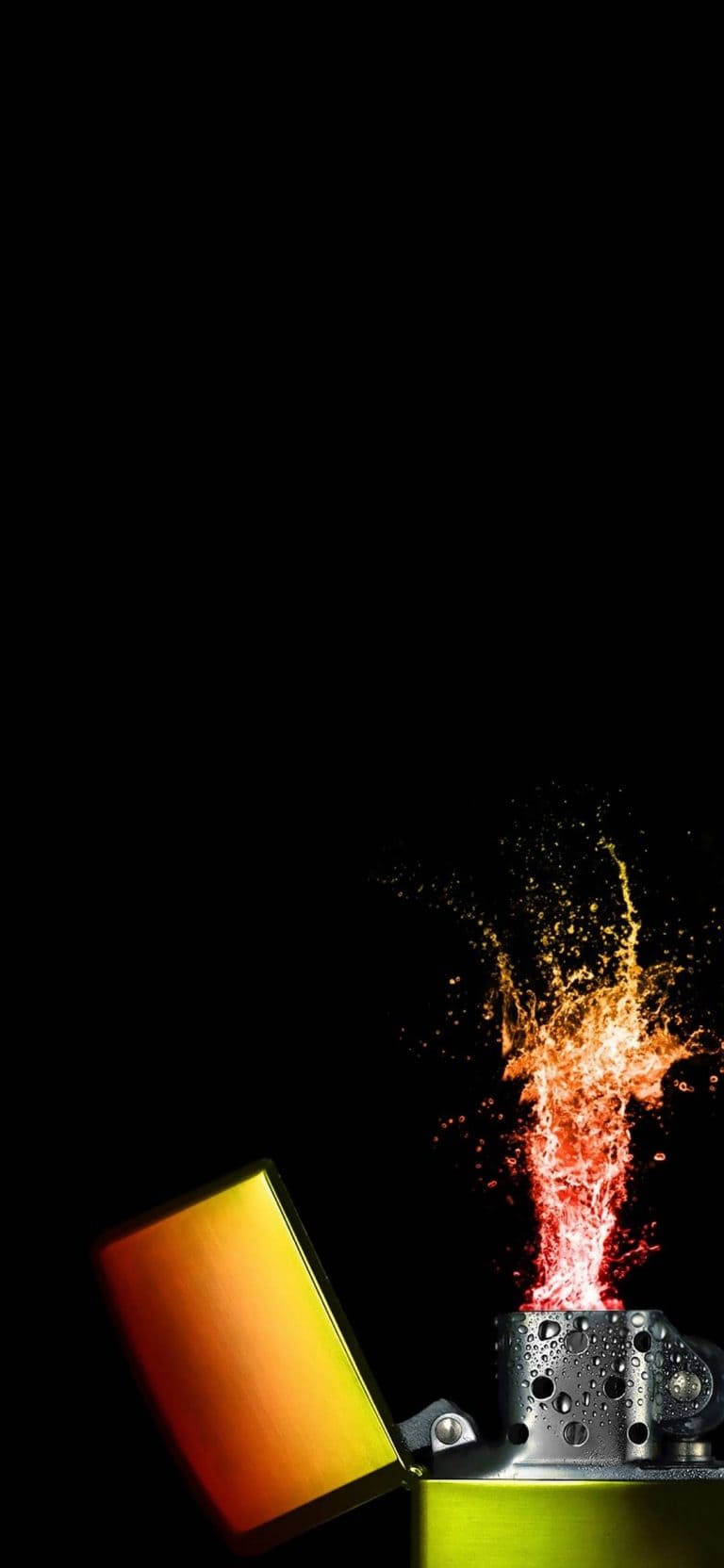 Amoled Android Fire Lighter Background
