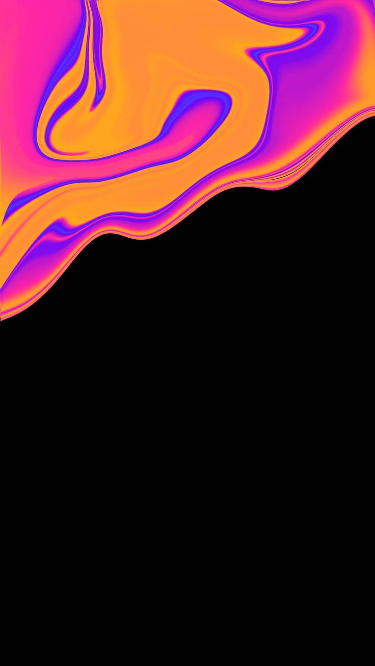 Amoled Android Neon Orange Pink Background
