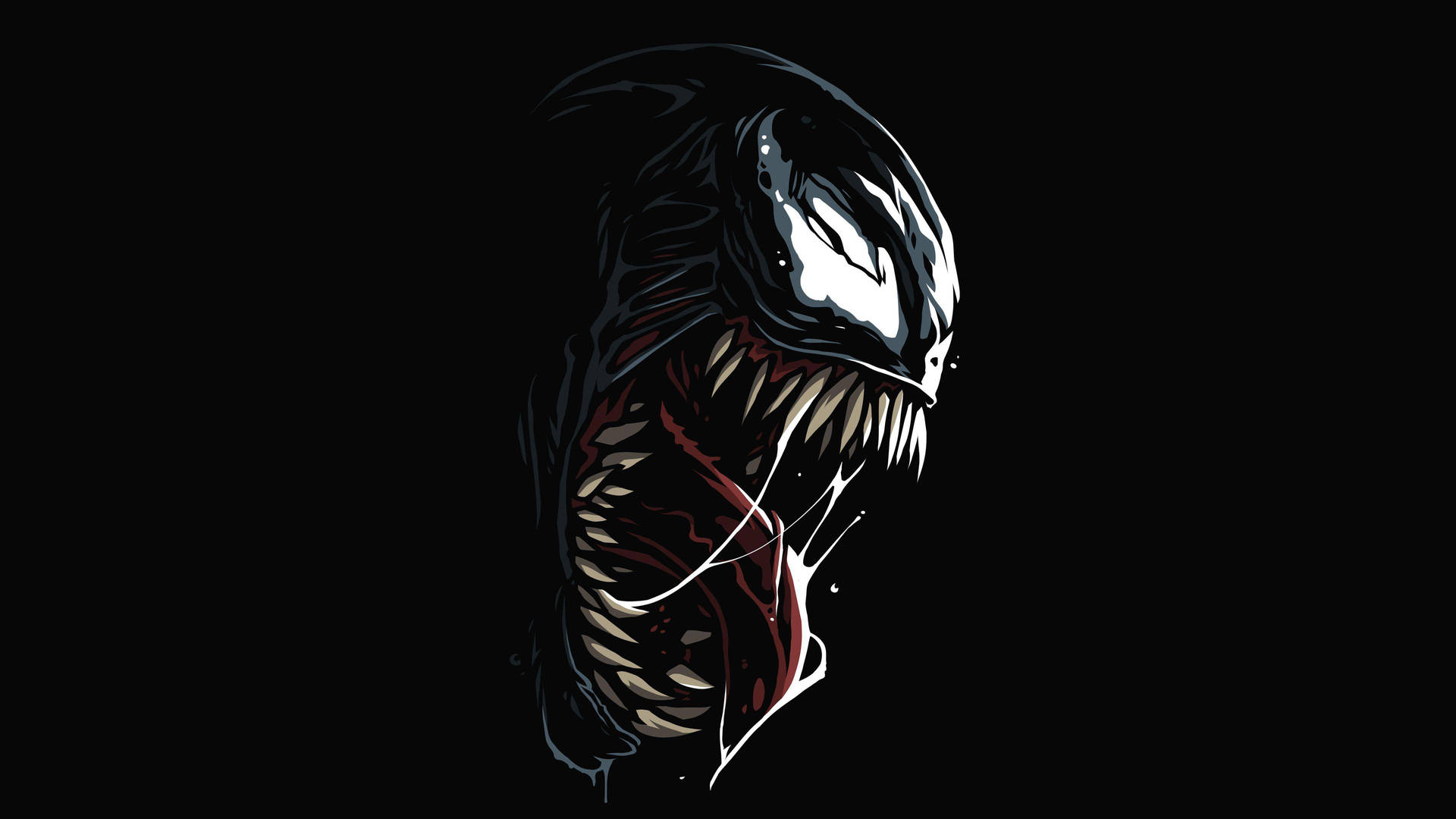 Amoled Venom Art 4k Background