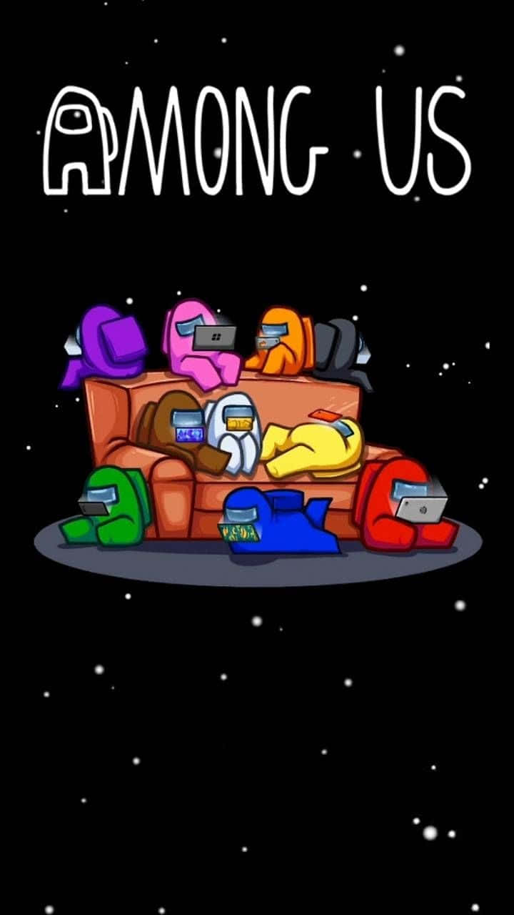 Among Us Galaxy Minimalist Portrait