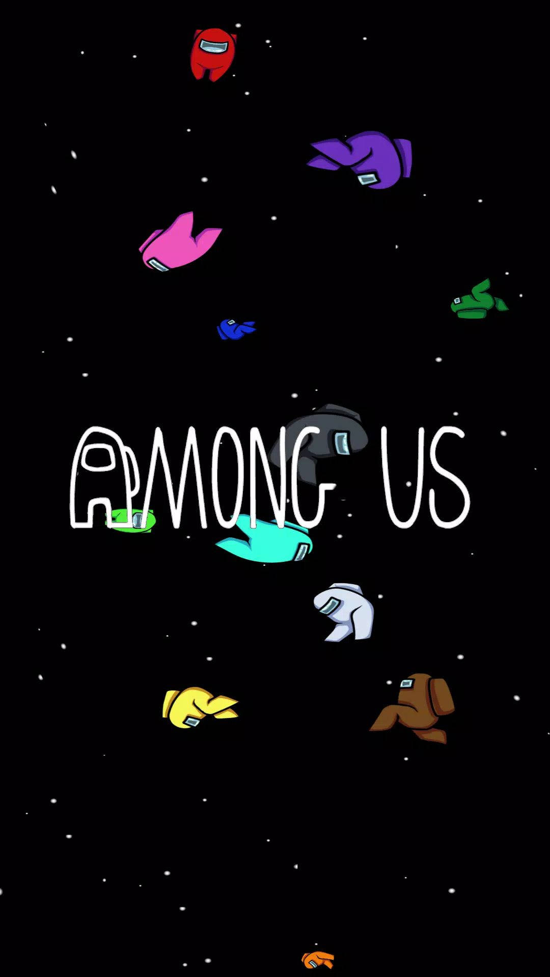 Among Us Game Title In Space Background