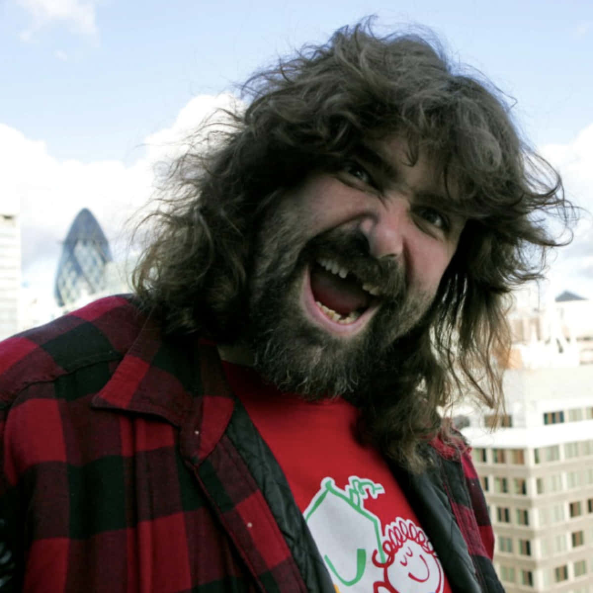 Amusing Former American Wrestler Mick Foley Portrait Background