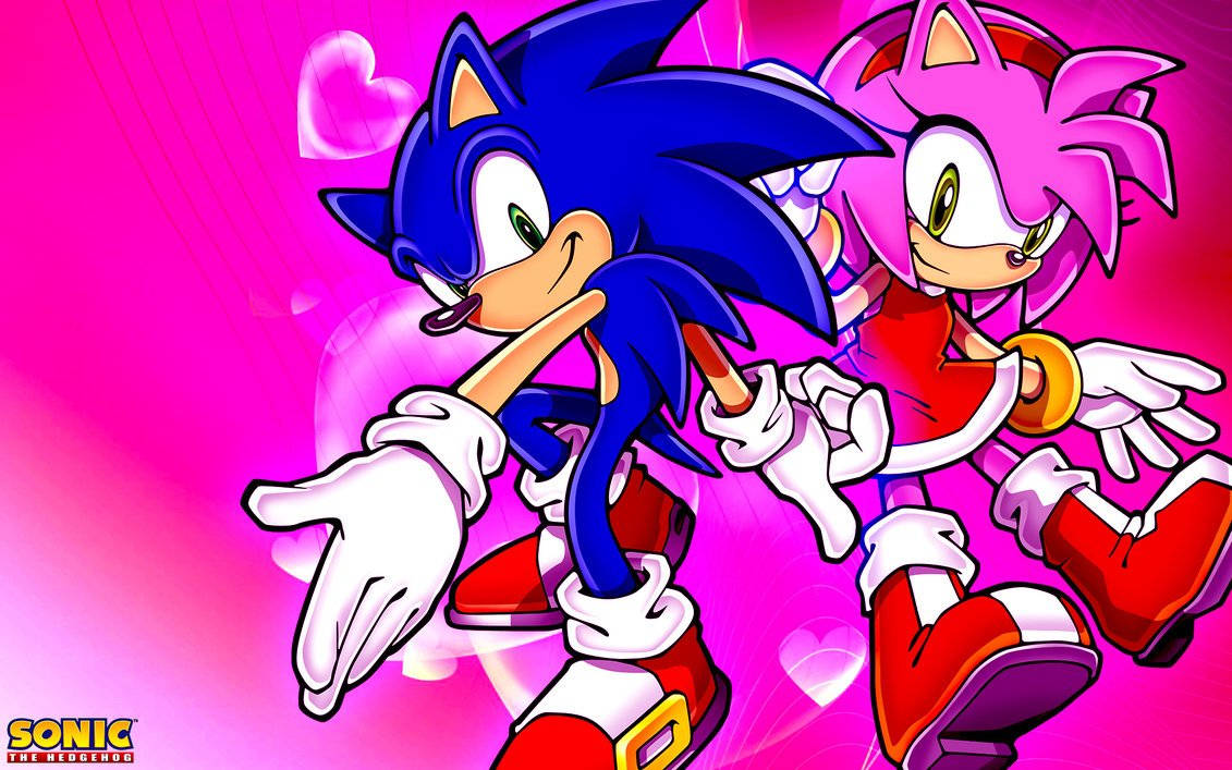 Amy Rose And Sonic Poster Background