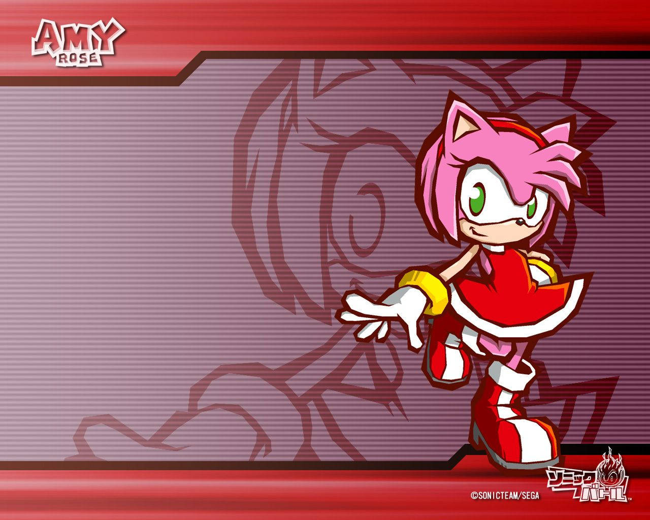 Amy Rose Sonic Battle Hero Background