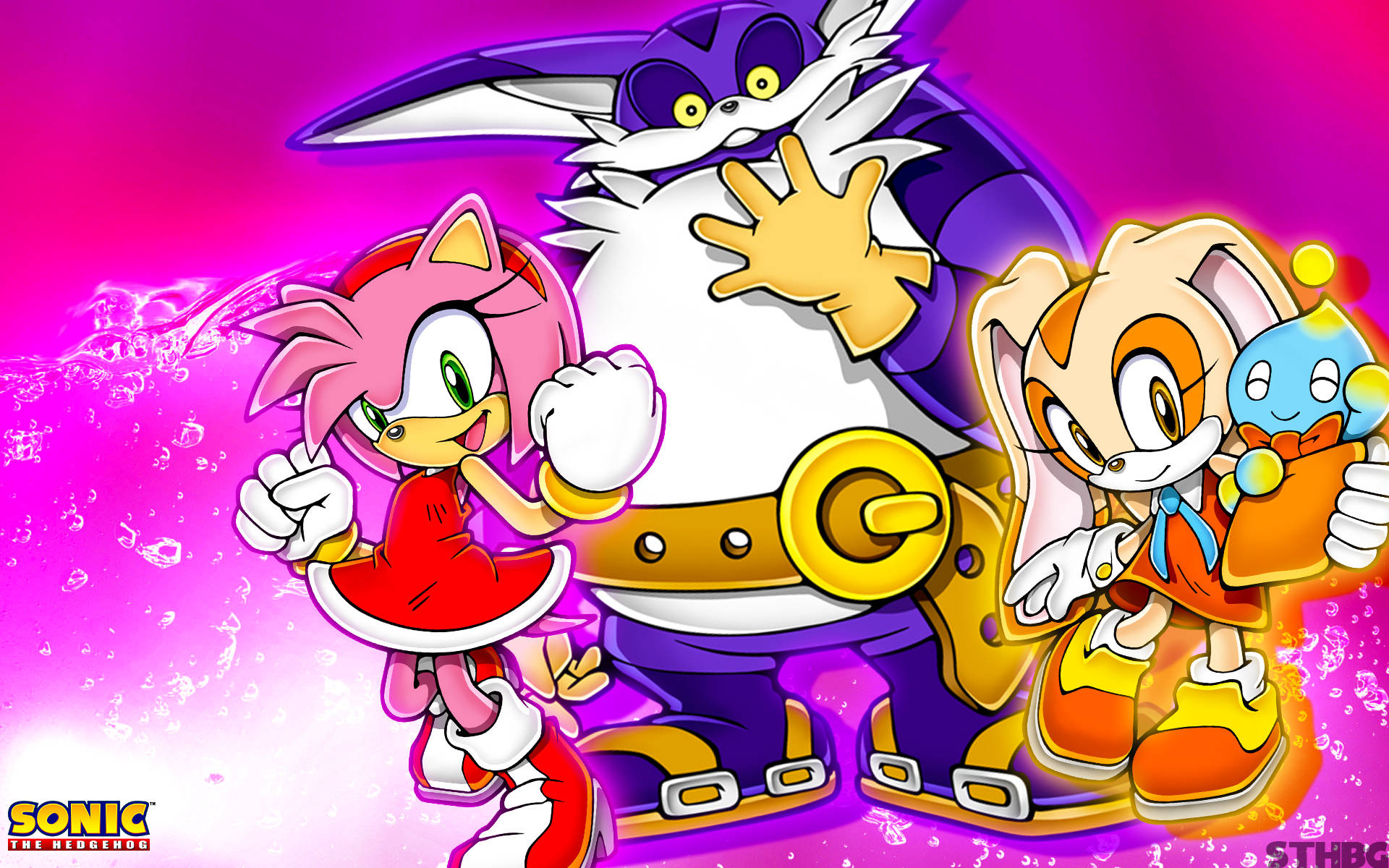 Amy Rose Sonic Hero Friends Background