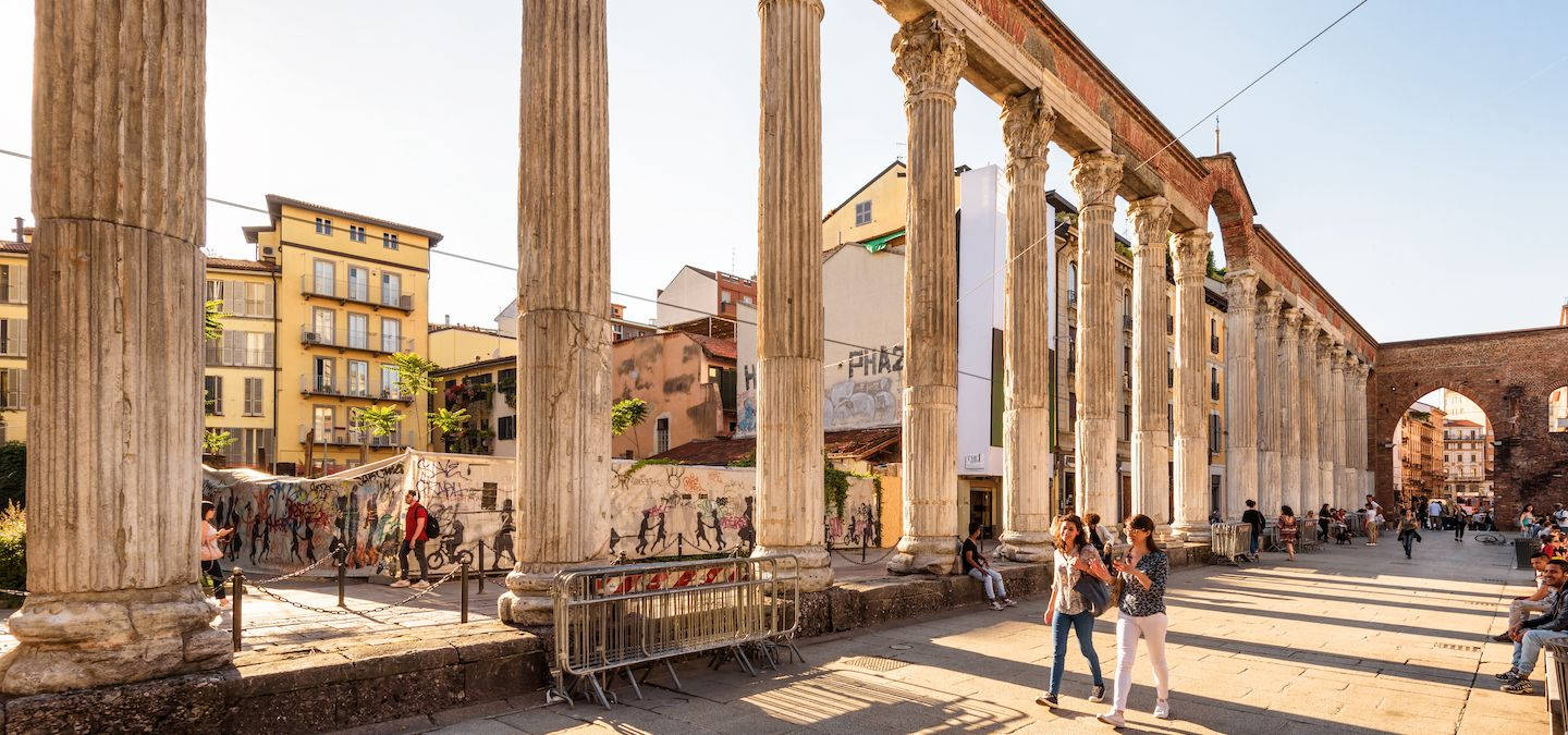 An Abandoned Structure In Milan Background