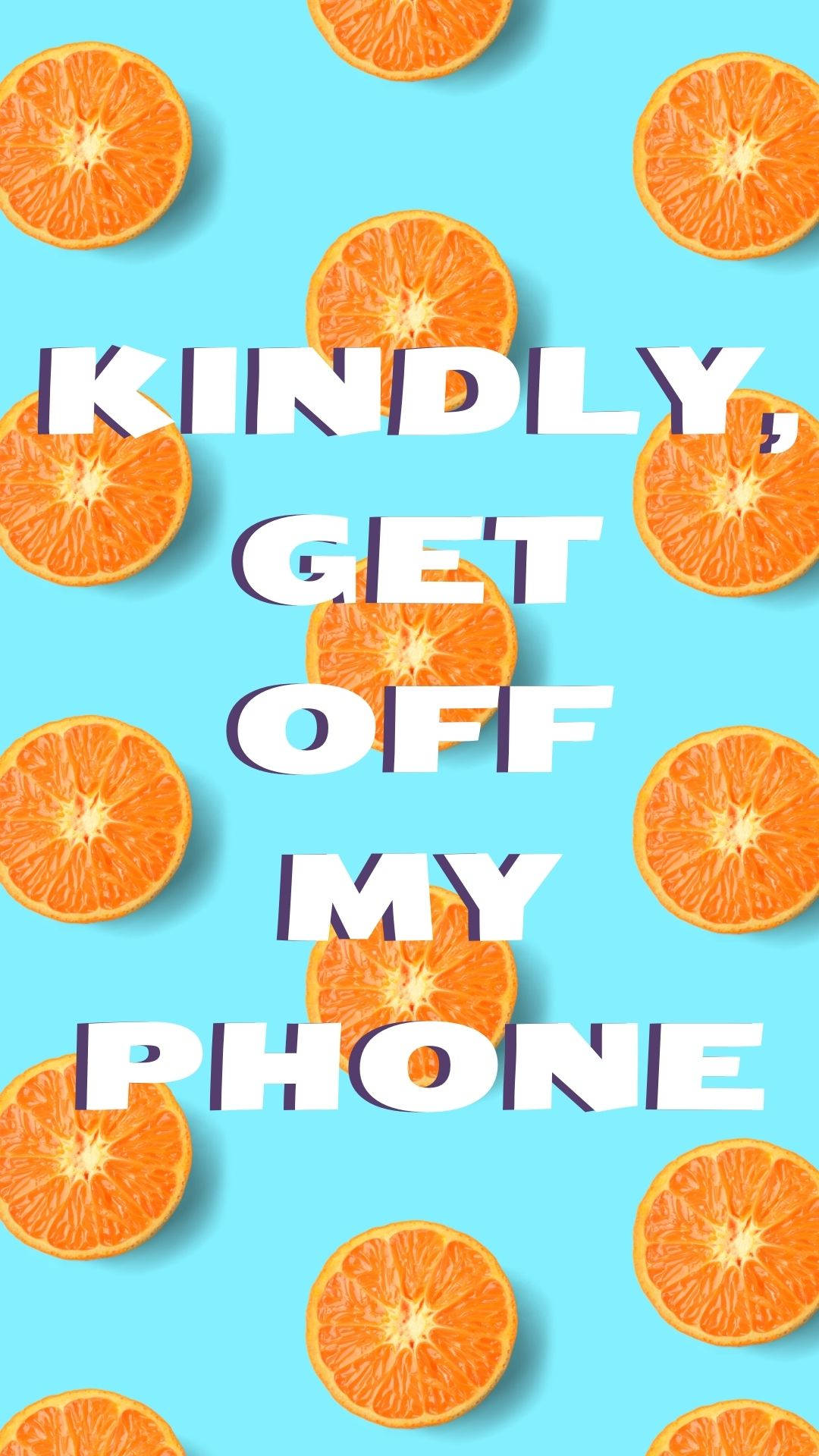 An Abstract Depiction Of Intrusion: Oranges Invading A Phone Background